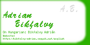 adrian bikfalvy business card