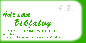 adrian bikfalvy business card